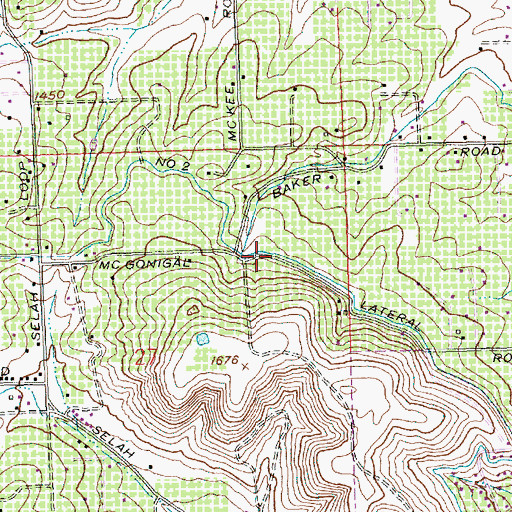 Topographic Map of Number 2 Lateral, WA