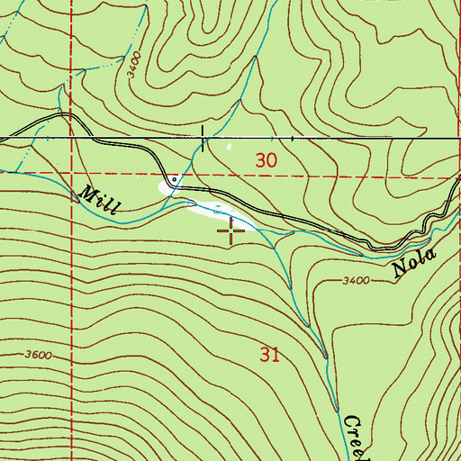 Topographic Map of Nola Creek, WA
