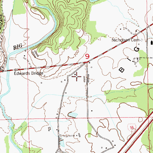 Topographic Map of Homer (historical), AL