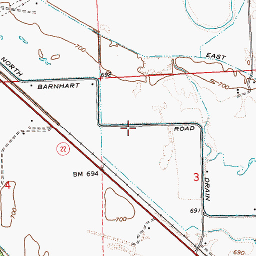 Topographic Map of North Barnhart Road Draw, WA