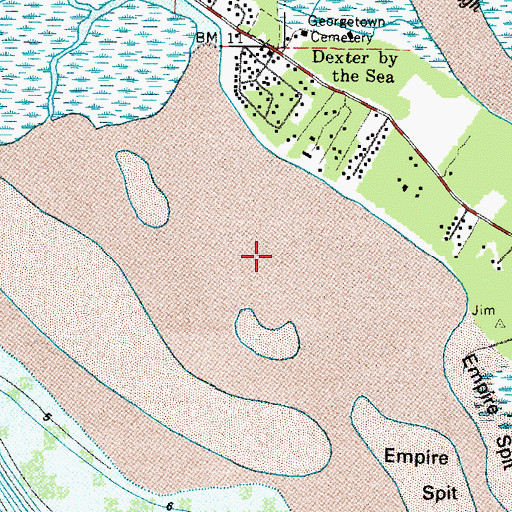 Topographic Map of North Cove, WA