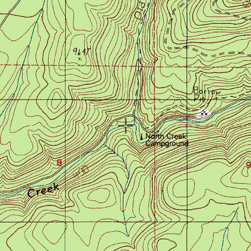 Topographic Map of North Creek, WA