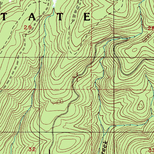 Topographic Map of North Creek Truck Trail, WA