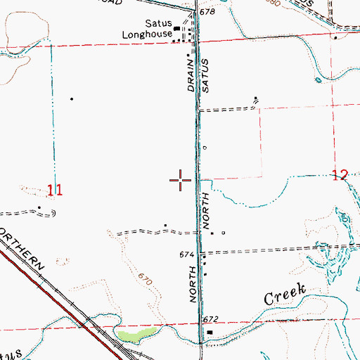 Topographic Map of North Drain, WA