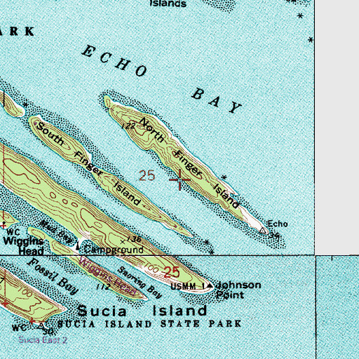 Topographic Map of North Finger Island, WA