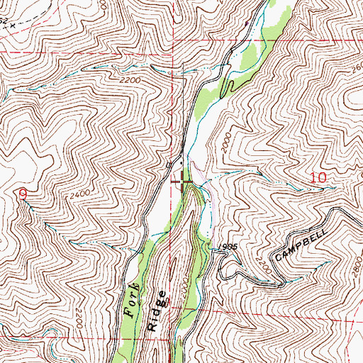 Topographic Map of North Fork Asotin Creek, WA