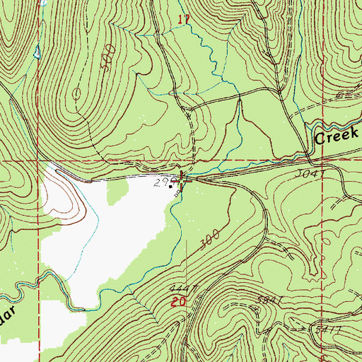 Topographic Map of North Fork Cedar Creek, WA