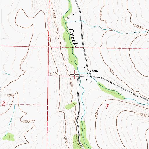 Topographic Map of North Fork Coppei Creek, WA