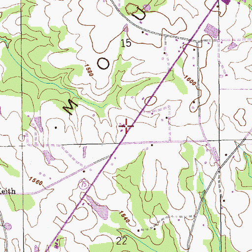Topographic Map of Ider Church, AL