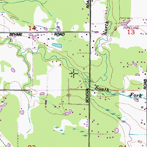 Topographic Map of North Fork Dakota Creek, WA