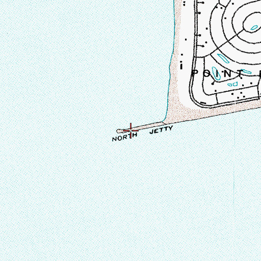 Topographic Map of North Jetty, WA