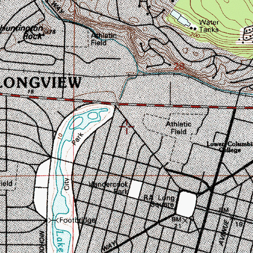 Topographic Map of Northlake Elementary School, WA