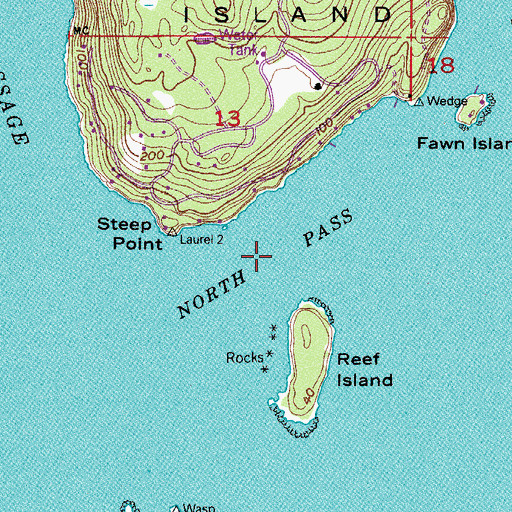 Topographic Map of North Pass, WA