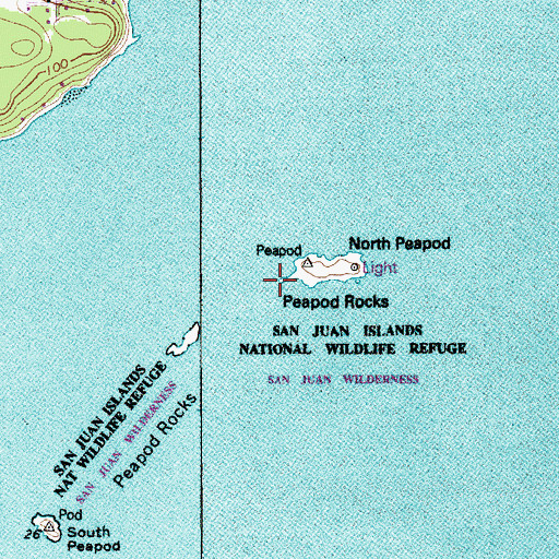 Topographic Map of North Peapod, WA