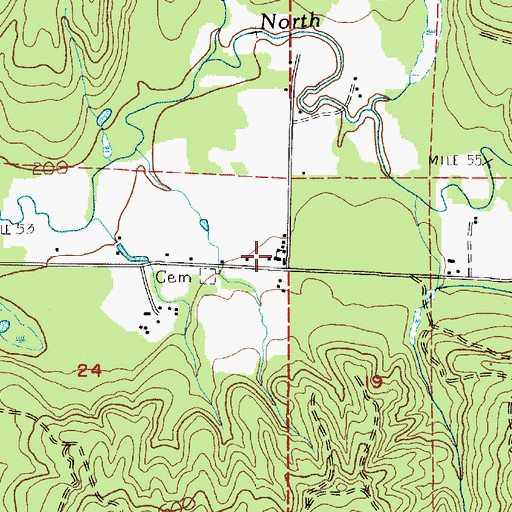 Topographic Map of North River Consolidated School, WA