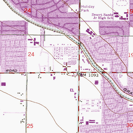 Topographic Map of Star Plaza Shopping Center, AZ