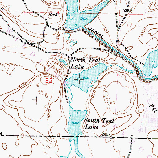 Topographic Map of North Teal Lake, WA