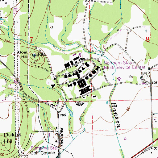 Topographic Map of Northern State Hospital, WA