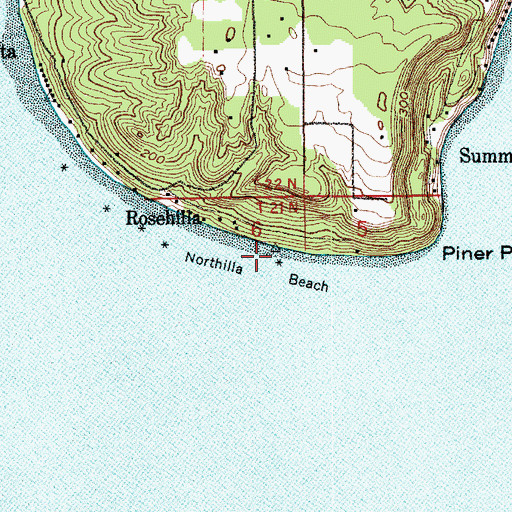 Topographic Map of Northilla Beach, WA