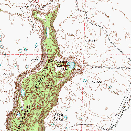 Topographic Map of Northrup Lake, WA