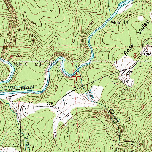 Topographic Map of Nye Creek, WA