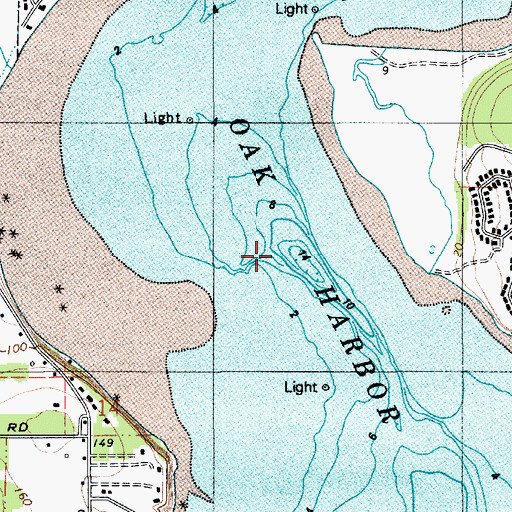 Topographic Map of Oak Harbor, WA