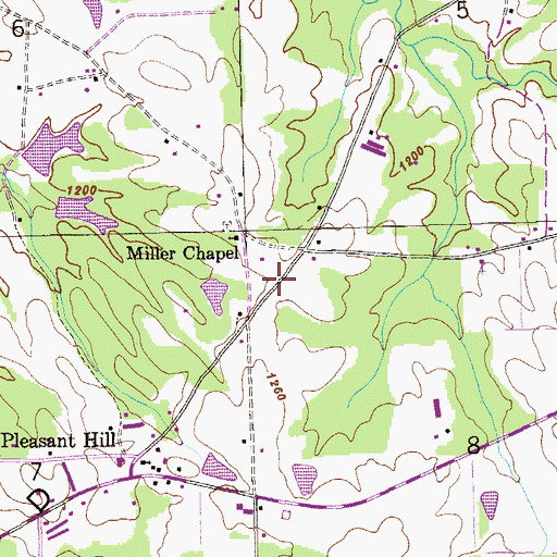 Topographic Map of Luna (historical), AL