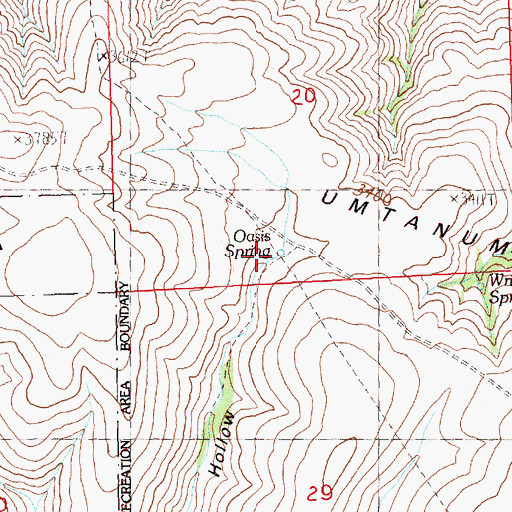 Topographic Map of Oasis Spring, WA