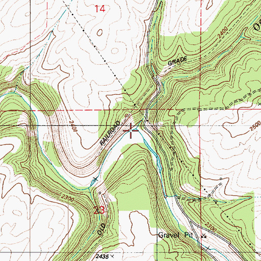 Topographic Map of Ochlare Creek, WA