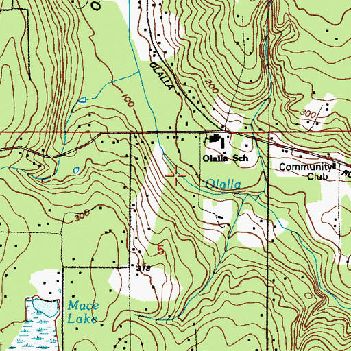 Topographic Map of Olalla Valley, WA