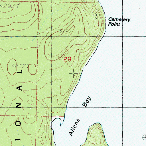 Topographic Map of Old Cemetery, WA