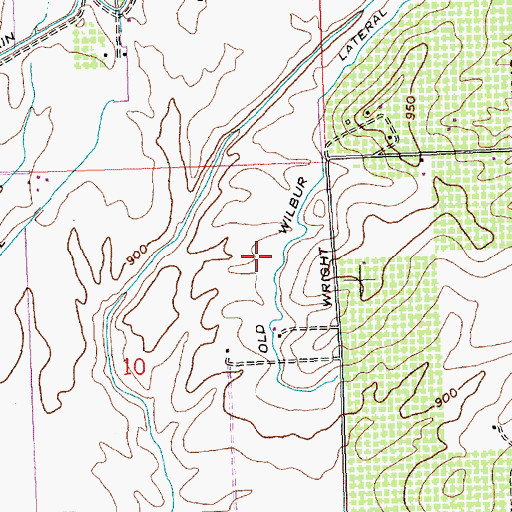 Topographic Map of Old Wilbur Lateral, WA