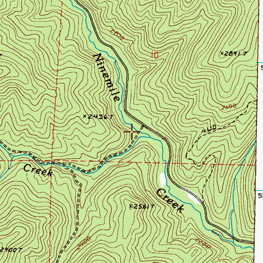 Topographic Map of Olds Creek, WA