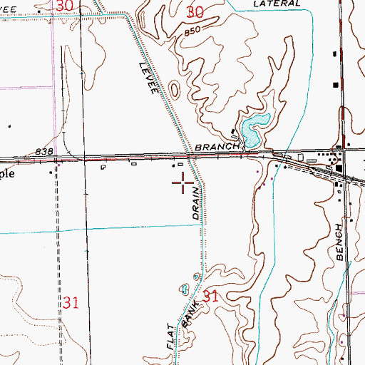 Topographic Map of Olney Flat Drain, WA