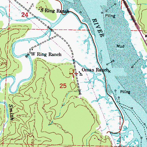 Topographic Map of Oman Ranch, WA