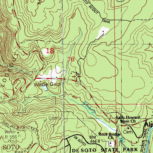 Topographic Map of Masters School (historical), AL