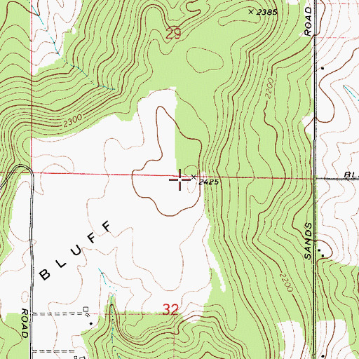 Topographic Map of Orchard Bluff, WA