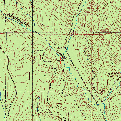 Topographic Map of Ordway Creek, WA