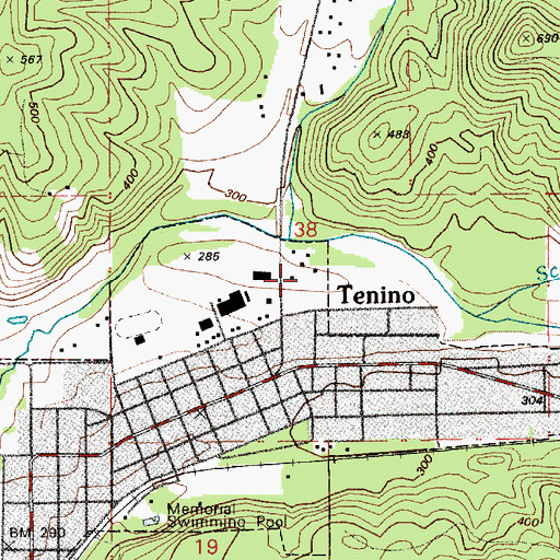Topographic Map of Oregon Trail Monument, WA
