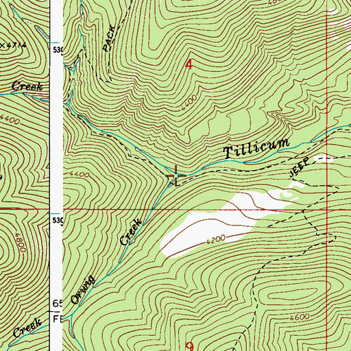 Topographic Map of Orwig Creek, WA