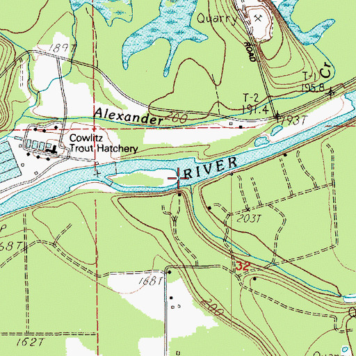 Topographic Map of Otter Creek, WA