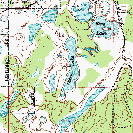 Topographic Map of Otter Lake, WA