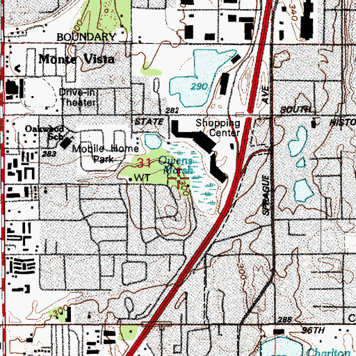 Topographic Map of Owens Marsh, WA