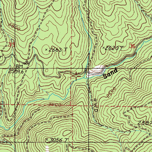 Topographic Map of Owl Creek, WA