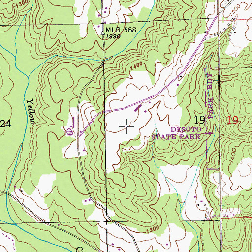 Topographic Map of Moore School (historical), AL