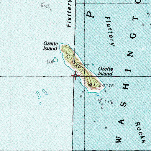 Topographic Map of Ozette Island, WA