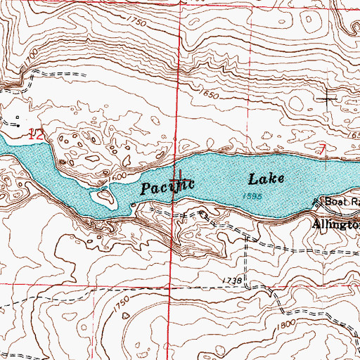 Topographic Map of Pacific Lake, WA