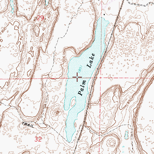 Topographic Map of Palm Lake, WA