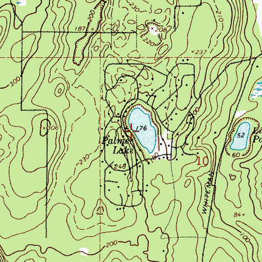 Topographic Map of Palmer Lake, WA
