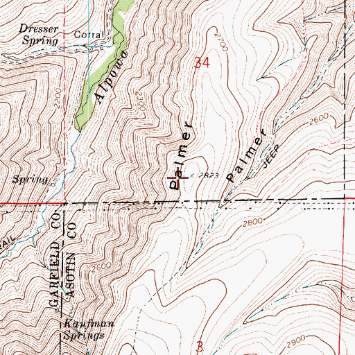 Topographic Map of Palmer Ridge, WA